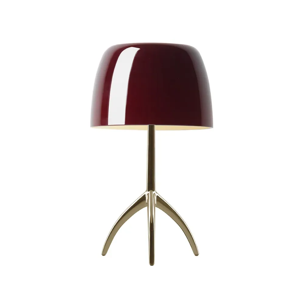 Foscarini Lumiere Grande Dimbar bordslampa körsbärsröd, champagne
