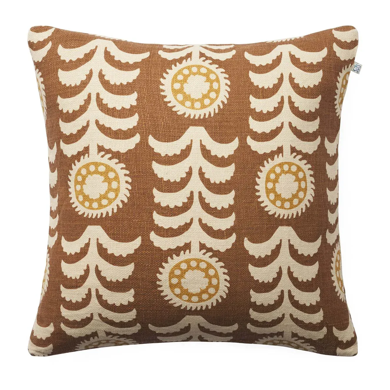 Chhatwal & Jonsson Alok Kissenbezug 50 x 50 cm Taupe-Spicy Yellow