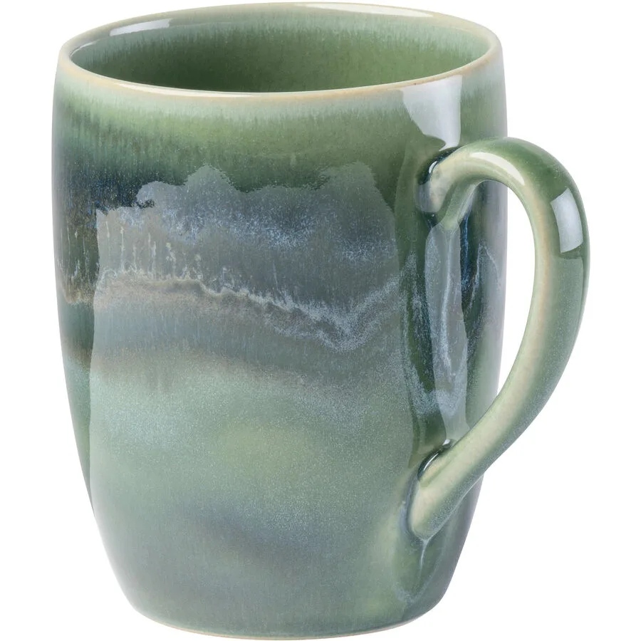 Gipfelstück Kaffeetasse Tiefer See Grün Steinzeug