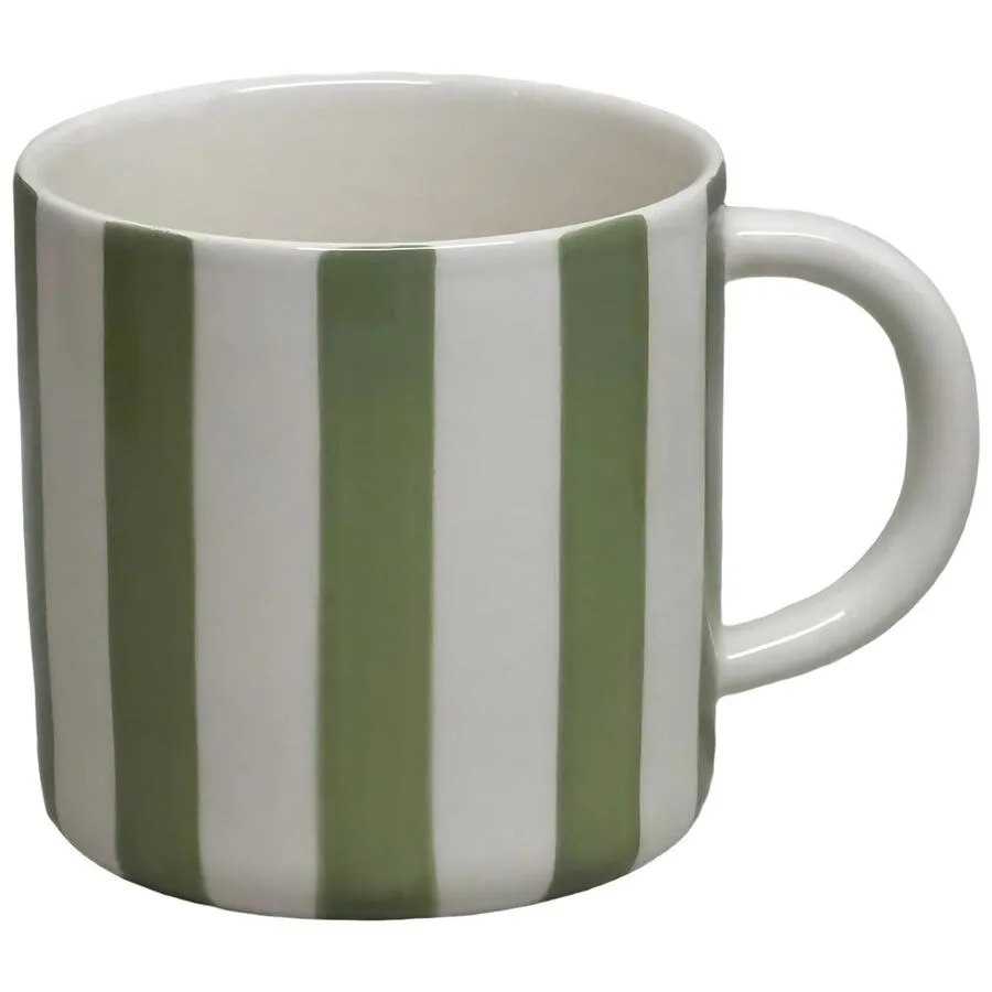 Tee- und Kaffee-Mug Stripes Grün Keramik 300 ml