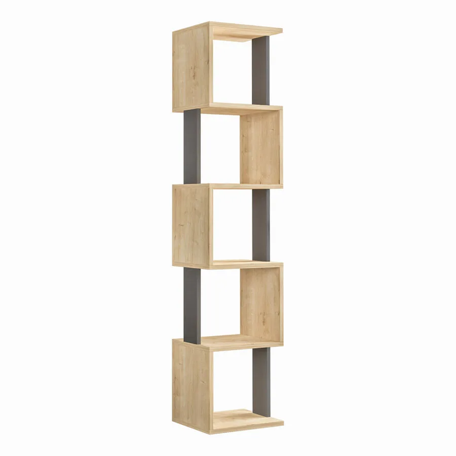 Bücherregal Yemek eiche Melaninbeschichtete Mischholz (Spanplatte) B 35 H 161 cm