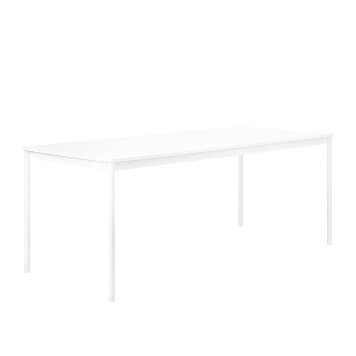 Muuto - Base Table 250x90 cm - White/White Laminate/Abs - Matbord - Vit - Metall/Trä/Plast