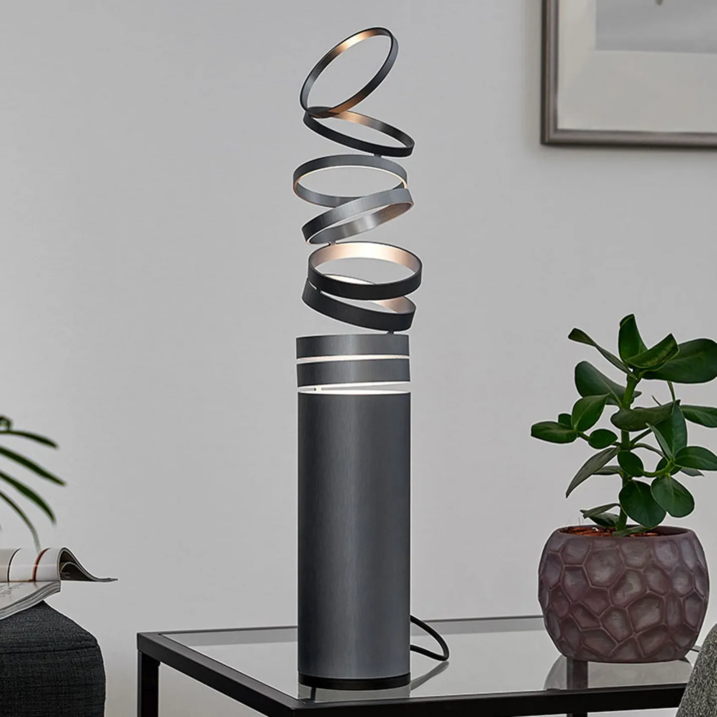 Decomposé Light T Bordlampe Fumé - Artemide - Stue - Design - Metall - Med en lyskilde
