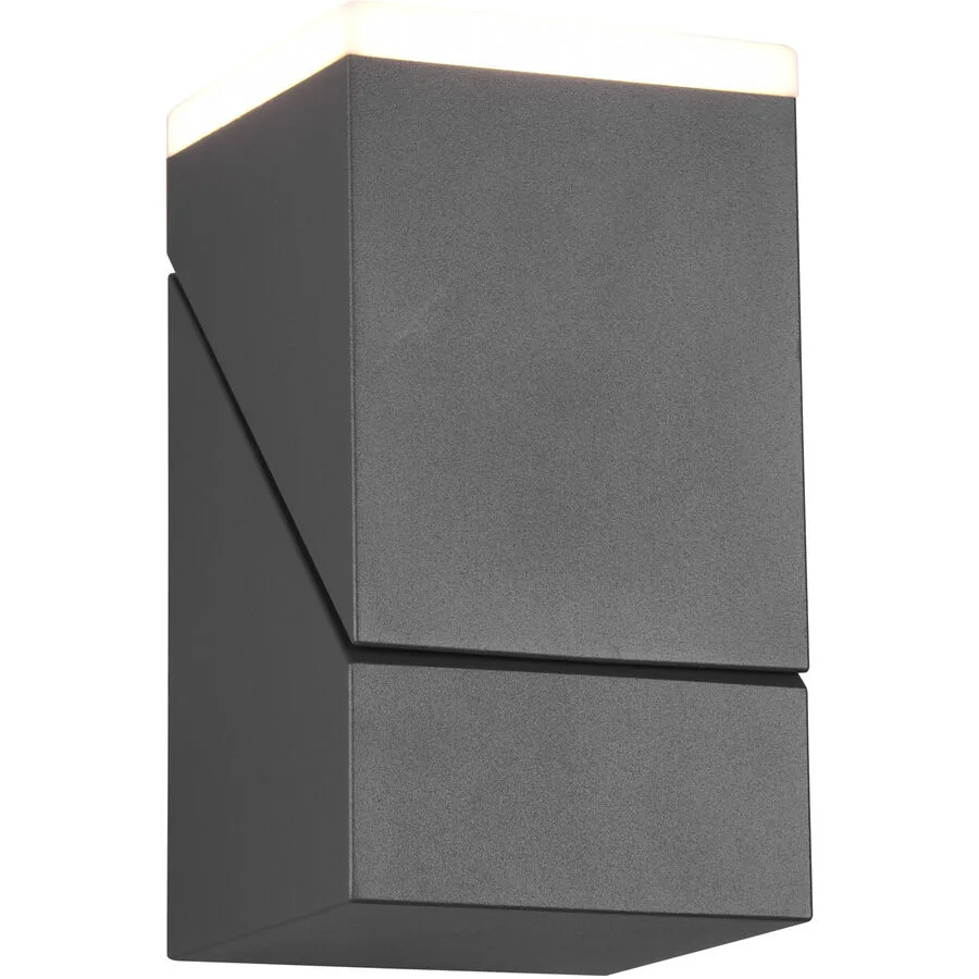 Wandlampe Avlo Grau 9 cm 16 cm - Farbe: anthrazit - Material: Aluminium-Druckguss - LED - Lichtfarbe: Warmweiss