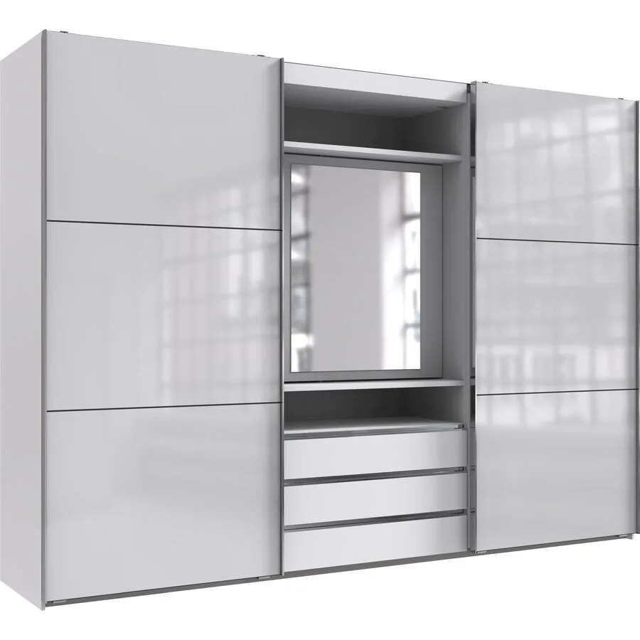 Kleiderschrank Macias weiss Holzwerkstoff B 300 cm
