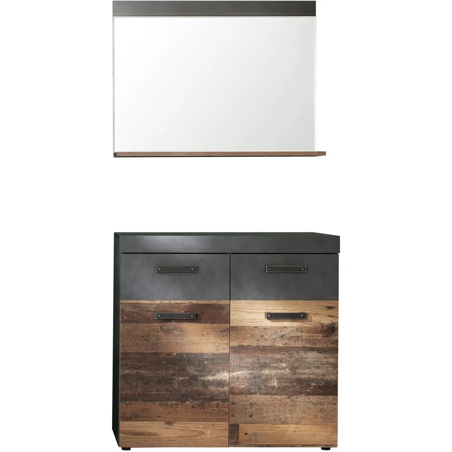 Garderobenmöbel-Set Fuerte graphit Holzwerkstoff B 90 T 34 H 192 cm