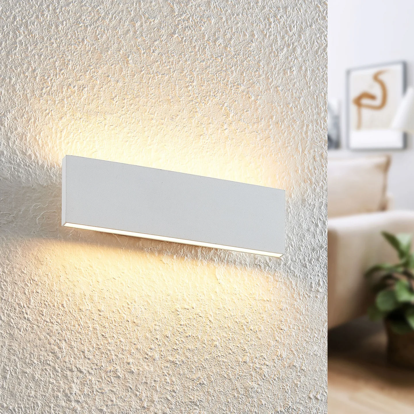Ignazia LED Wandleuchte L28 White - Lindby - Wohnzimmer - Modern - Metall - Eckig
