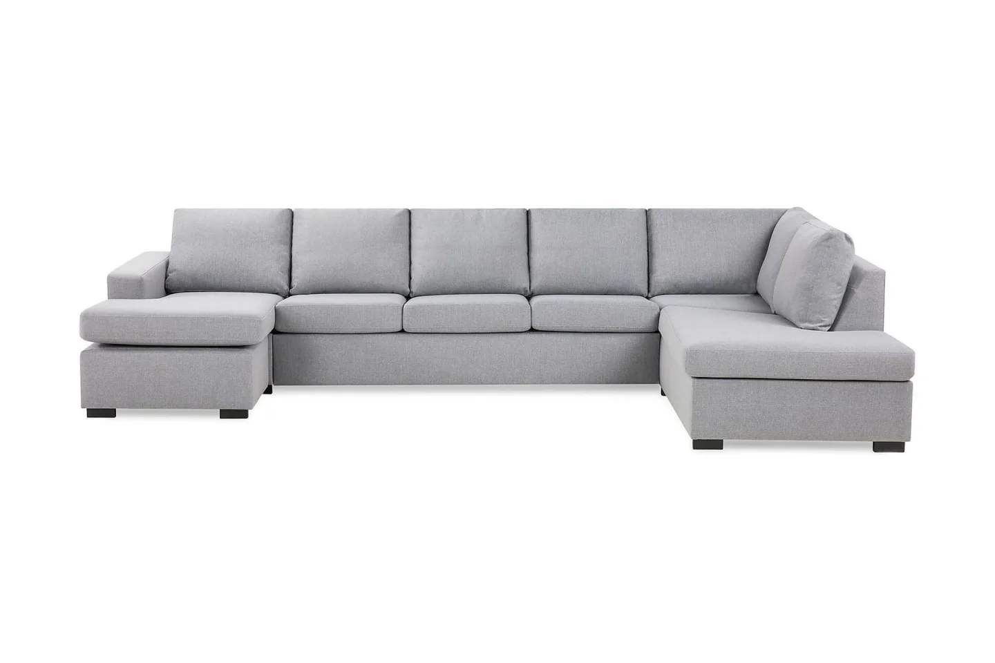 Crazy 5-sits Högervänd U-formad X-Large Soffa med Divan och Schäslong i Tyg - Grå