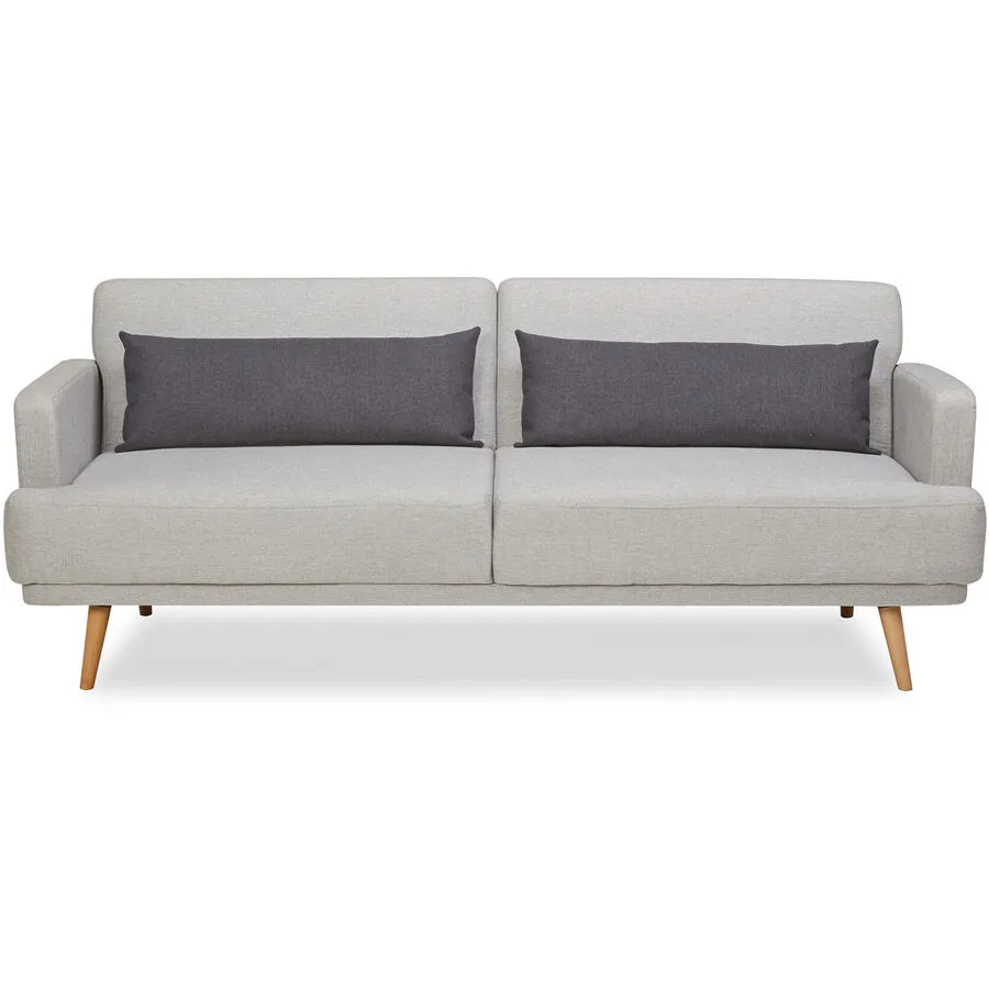 Sofa Alves Stoff natur, hellgrau B 214 T 86 cm