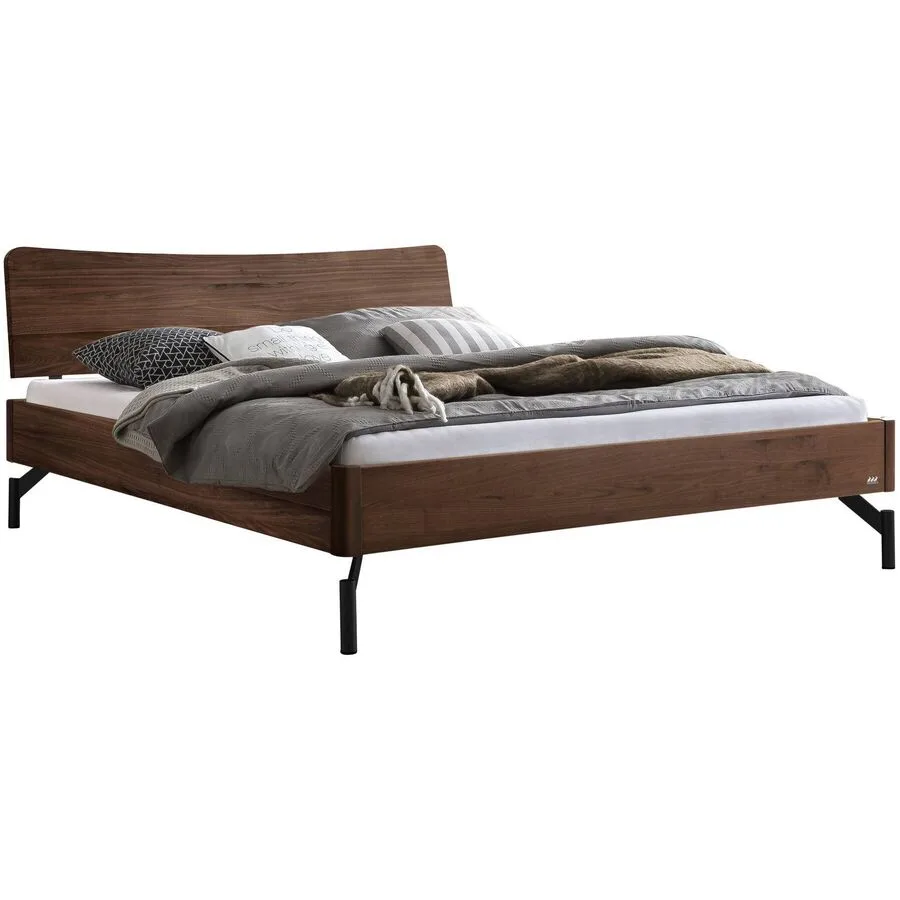 Hasena Bett Castello Natur Nussbaum Massivholz 140 x 200 cm