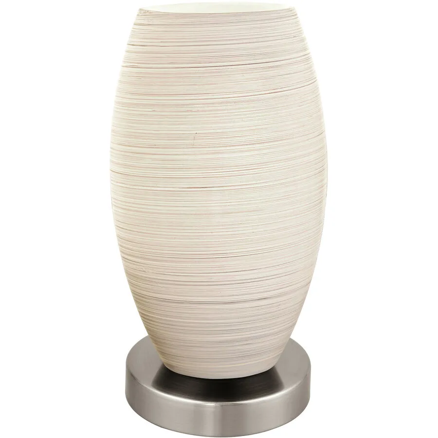 Eglo Tischlampe Batista 3 Grau Stahl 22.5 cm - Farbe: Nickel matt