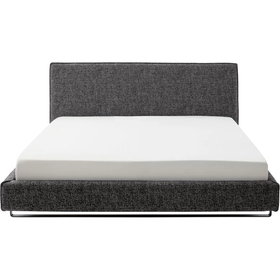 Bett Cassie Schwarz/Weiss Polyester 160 x 200 cm