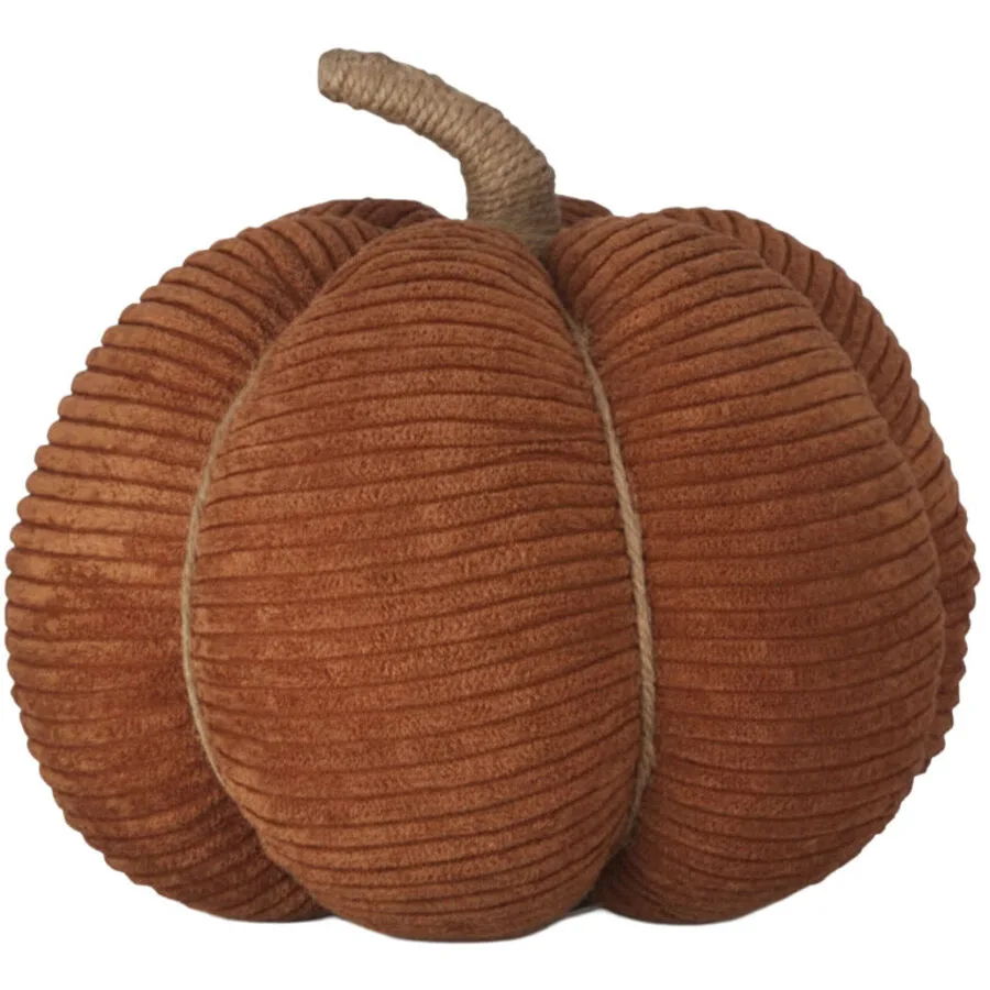 Zierkissen Pumpkin H15x21cm orange/braun - Material: 95% Polyester, 3% Plastik, 2% Jute