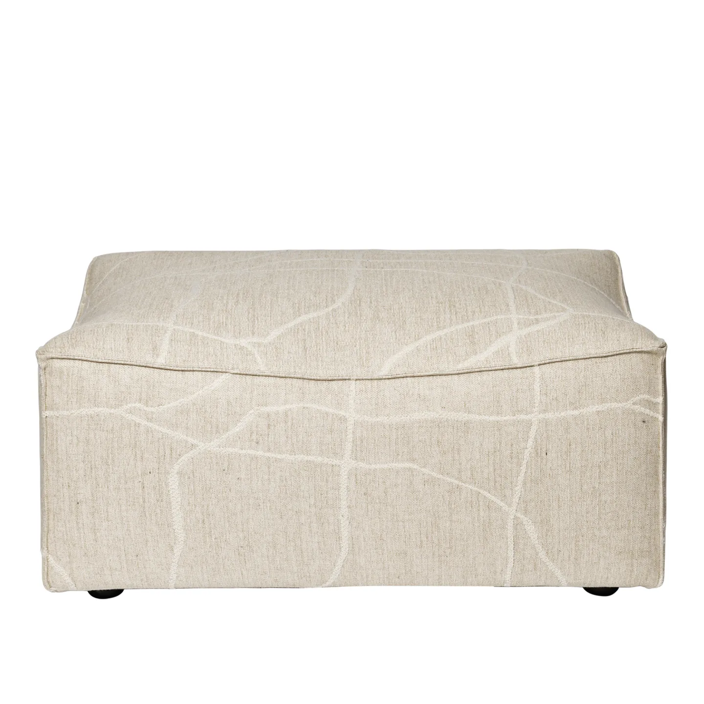 Ferm Living - Catena Pouf Rec S501 Utzon-Can Lis - Sand/Off-w - Sittpuffar - Beige - Plast/Ull
