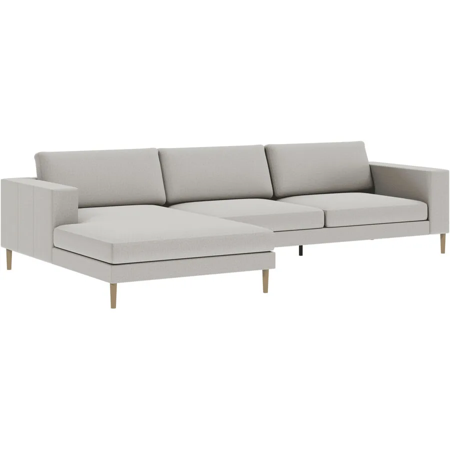 Ecksofa Domino Beige Stoff 310 cm 181 cm - Möbel Konfigurator: Traummöbel individuell zusammenstellen