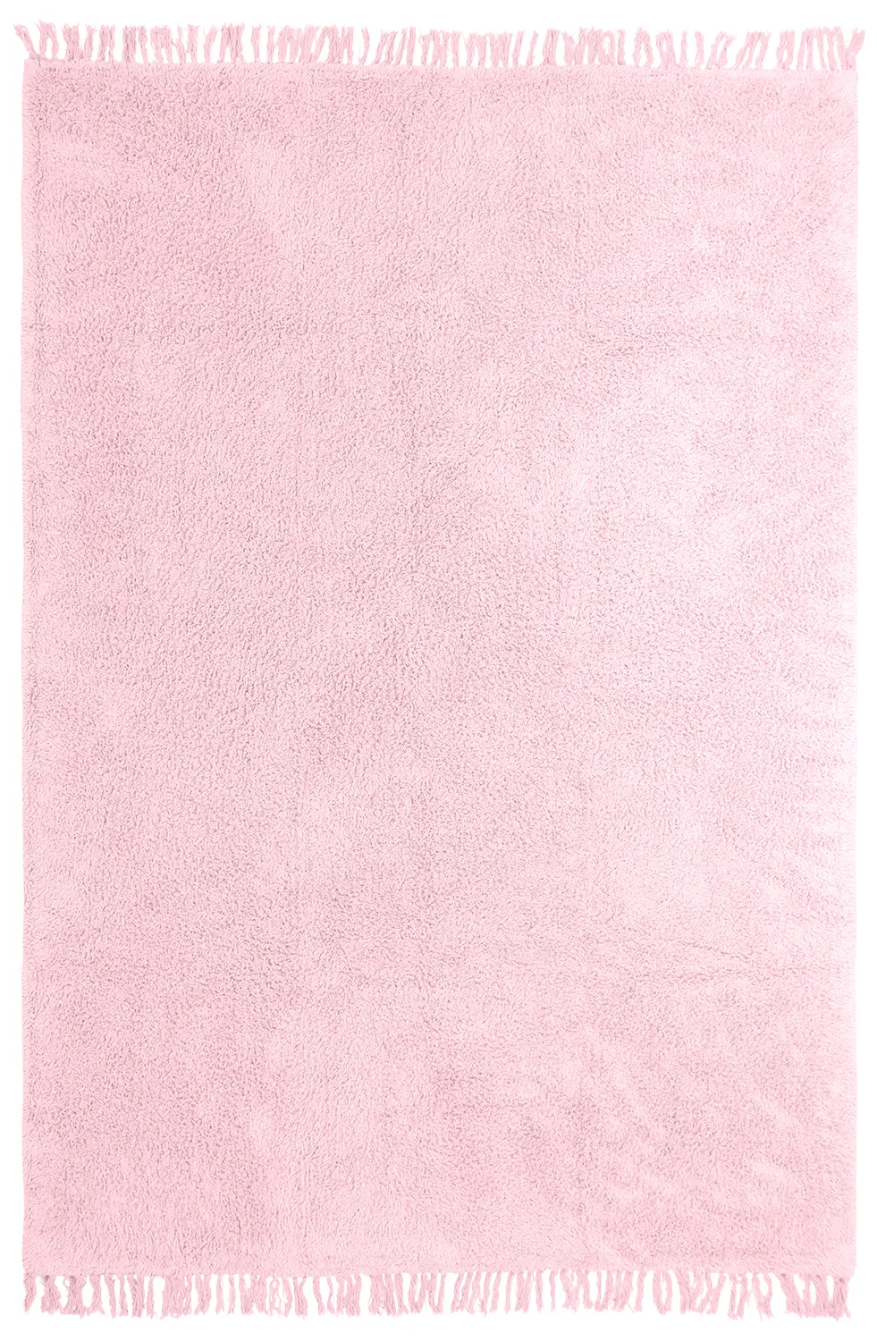 Ryetepper - Alba Natural Cotton Shaggy (lyserosa) (Størrelse: 80 x 250 cm)