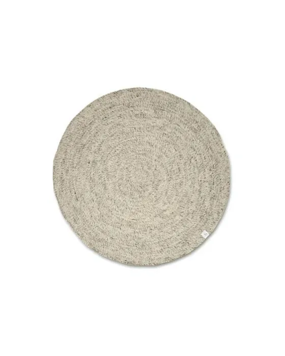 Merino Rug Round Natural Beige