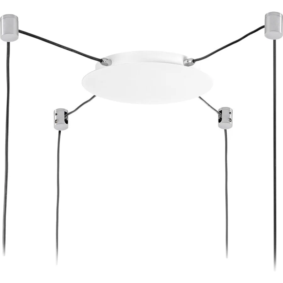 Giberti Luce Baldachin Rosone Metall weiss/chrom 4flg.
