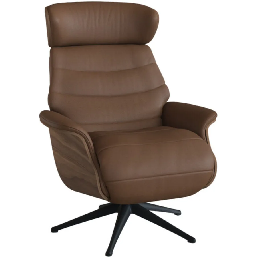 Relaxsessel Cam cognac Leder T 88 B 83 H 113 cm