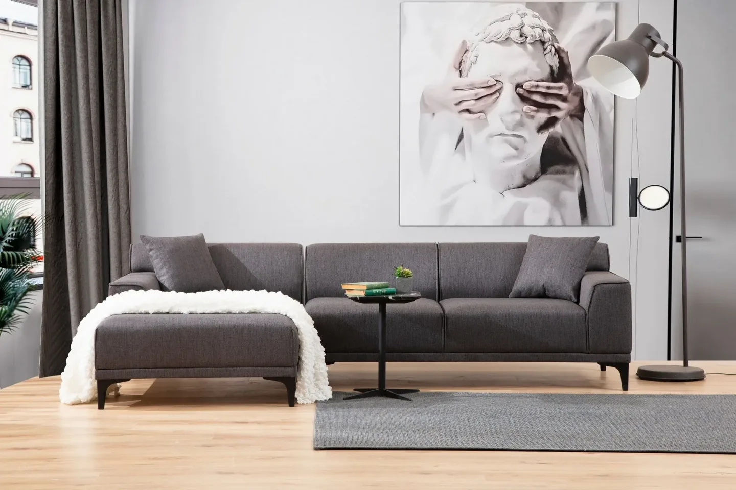 Mississauga Divansoffa 3-sits - Antracit