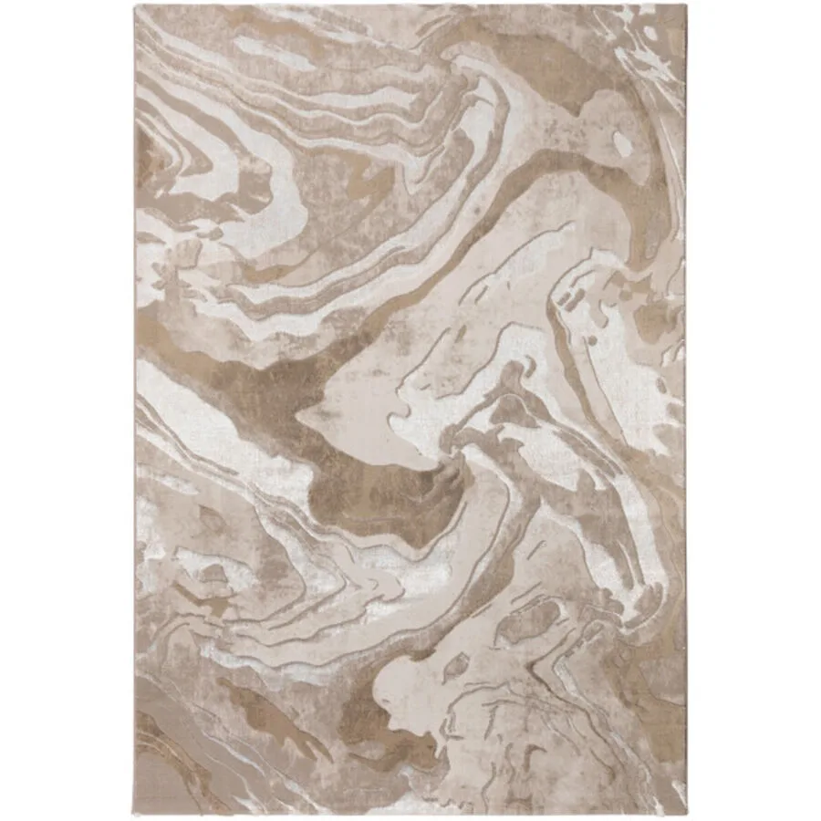 Teppich Elbra Beige/Weiss Stoff 290 cm 200 cm