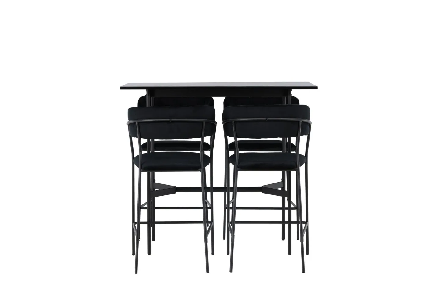 Rax Matgrupp 120 cm Rektangulär med 4 Lui stolar - Svart