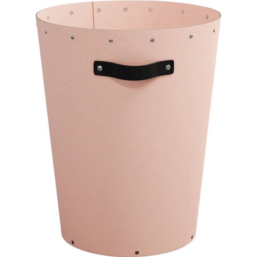 Papierkorb Bigso Box dusty pink Papier/Leder