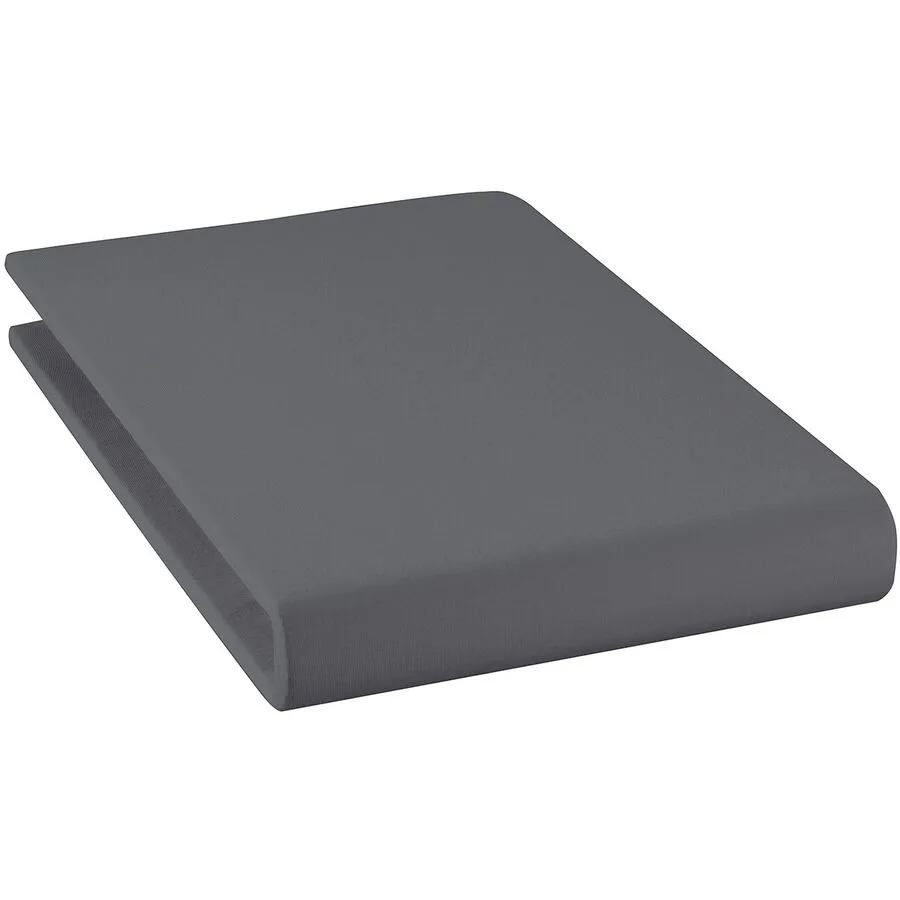 Fixleintuch Jael Grau Baumwolle 160 x 200 cm - Material: 94% Bio Baumwolle GOTS / 6% Elasthan