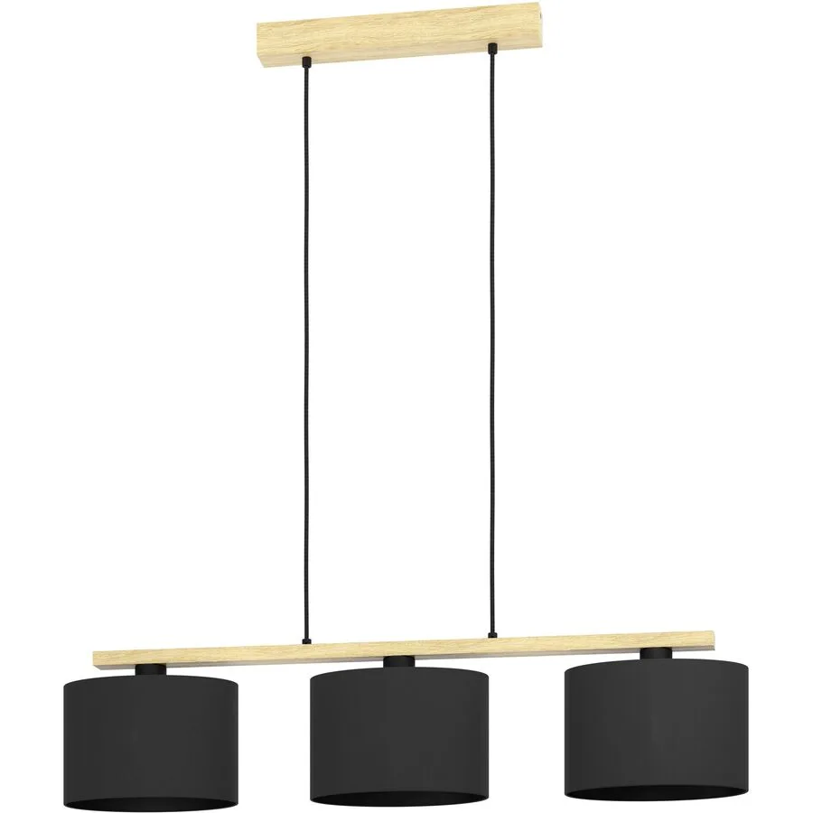 Eglo Pendellampe Castralvo Braun Stahl/Holz 17.5 cm 110 cm - Material: Holz/Stahl
