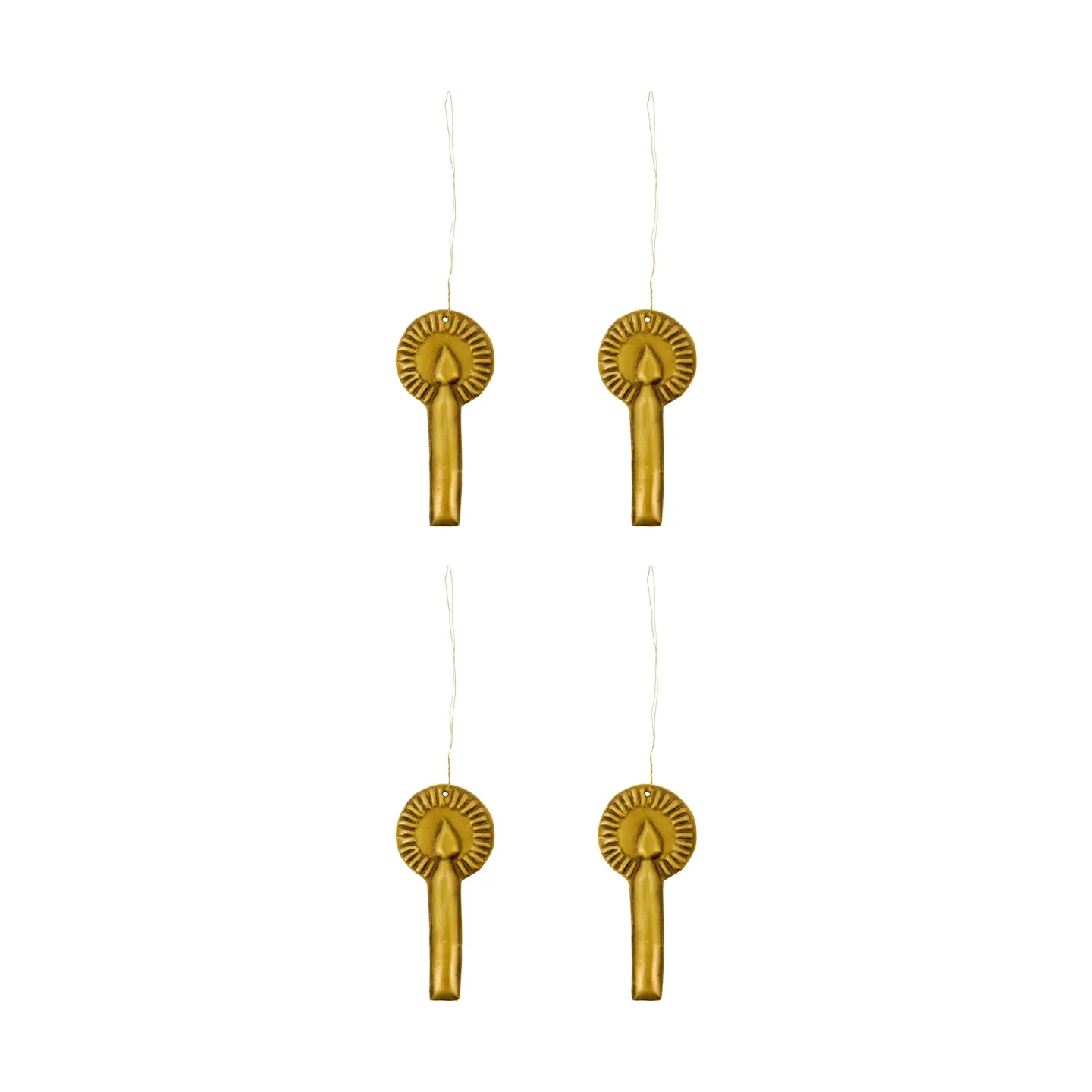 House Doctor Glory julhänge 4-pack Antik mässing