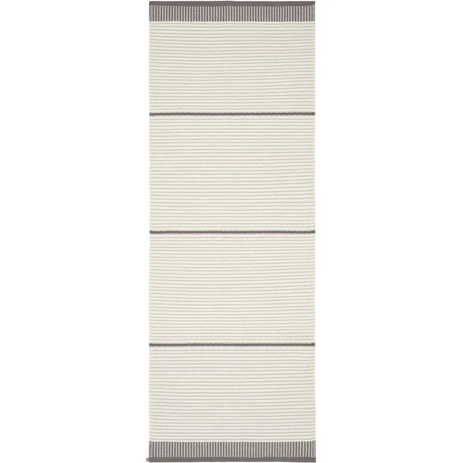 HORREDSMATTAN Teppich Solvik grau Streifen Wolle/Polyester 75 x 300 cm