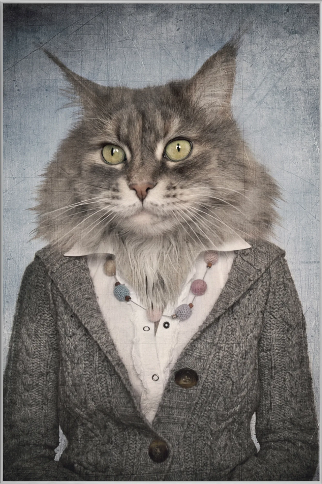 image LAND Bild mit Rahmen Katzenfrau | Schubiger Möbel