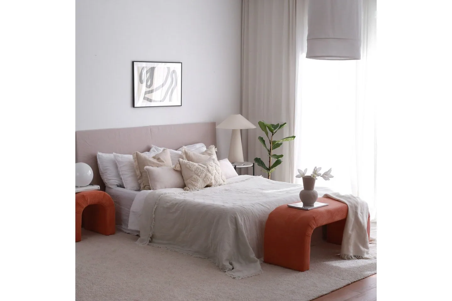 Manav Sittpuff 106 cm - Korall