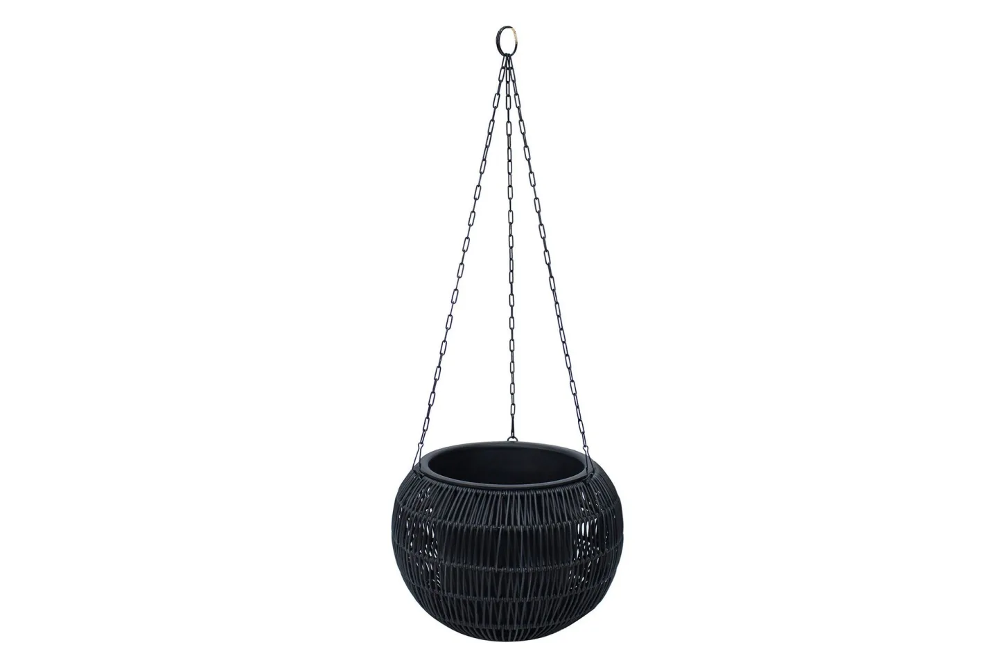 Wicker Hängande Kruka D32xH22 cm Svart -