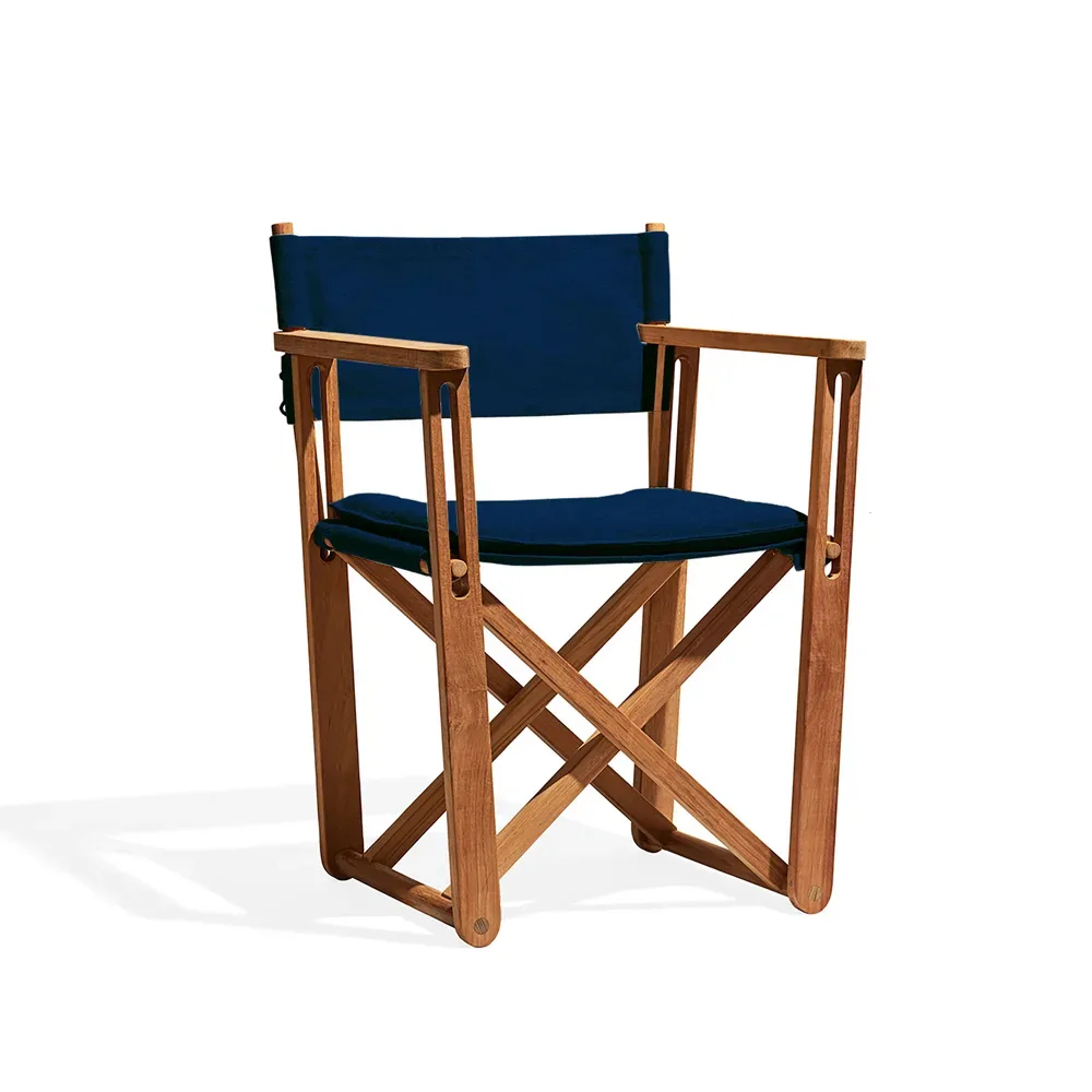 Skargaarden Kryss Lounge karmstol Agora Nautic navy blue, teak