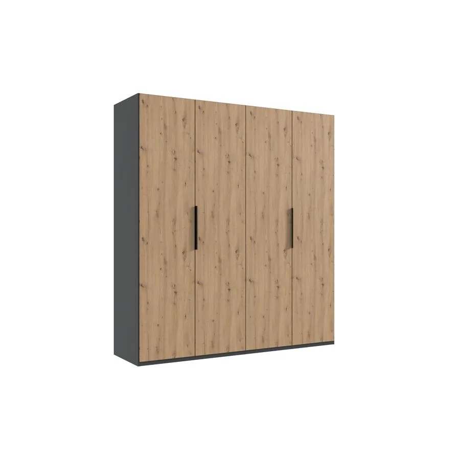 Kleiderschrank Sanko graphit/Eiche Nachbildung Holzwerkstoff B 200 cm