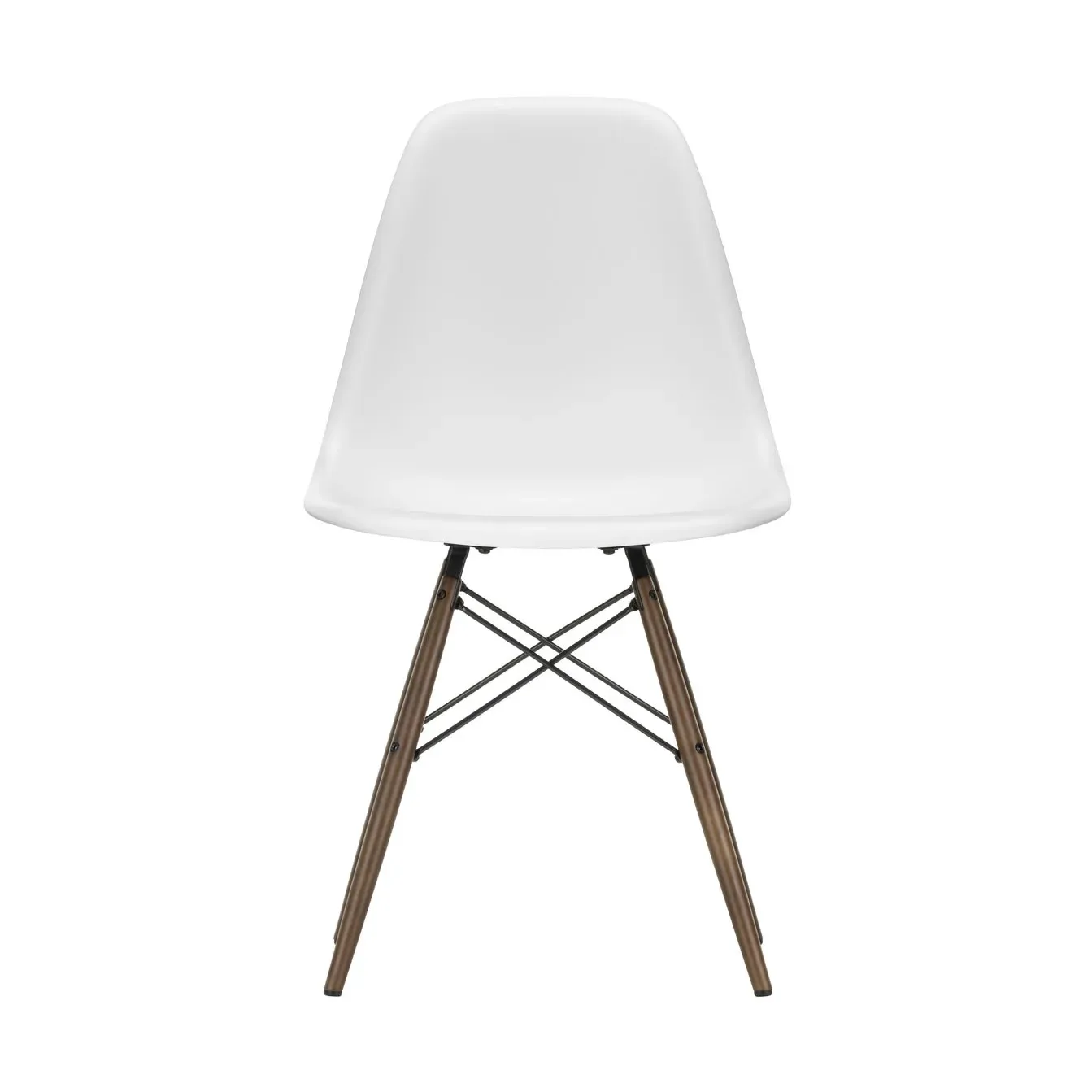 Vitra Eames Plastic Side Chair RE DSW stol 85 cotton white-dark maple