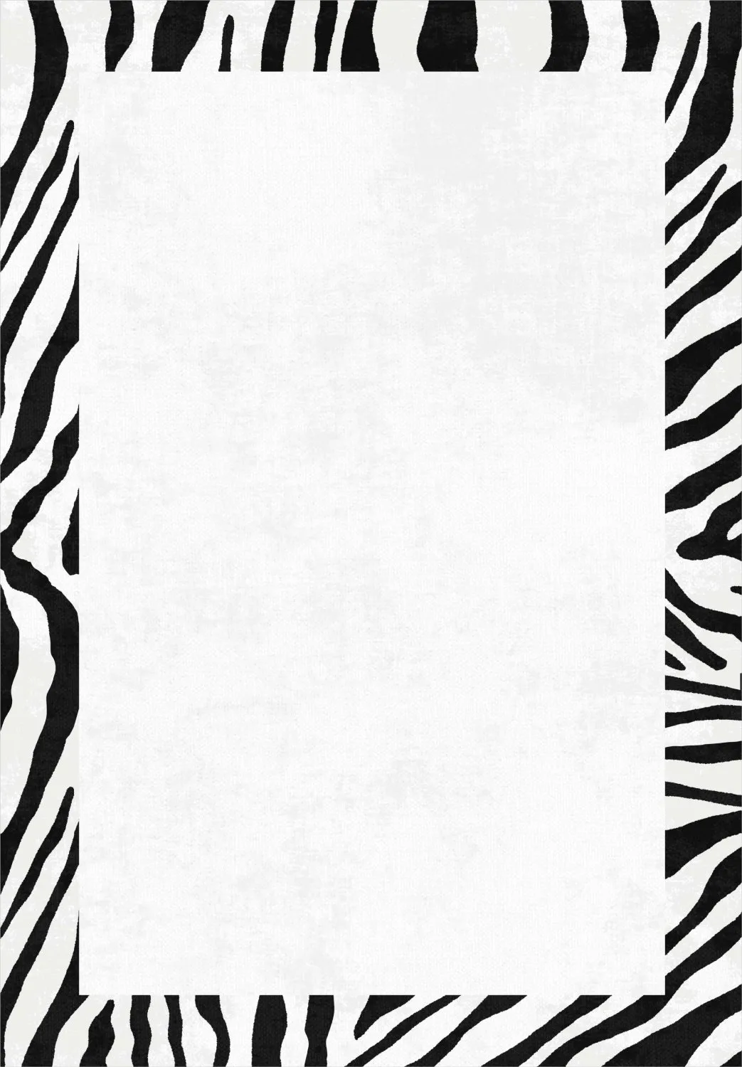 Wilton-teppe - Zebra boarder (svart/hvit) (Størrelse: 160 x 230 cm)