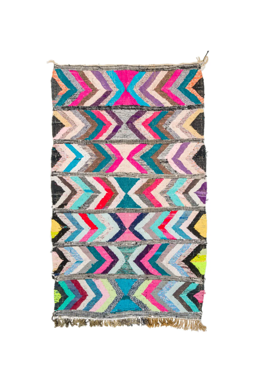 Marokkansk Boucherouite-teppe 145 x 270 cm (Størrelse: 145 x 270 cm)