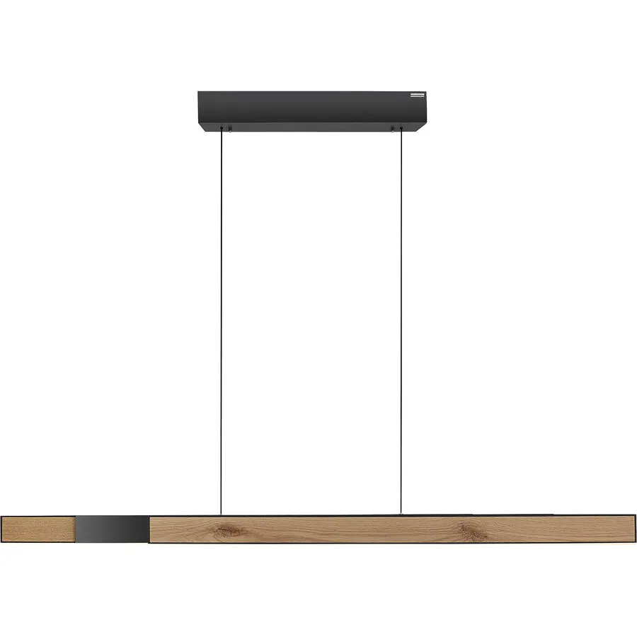 Moto-Rise LED-Hängeleuchte, oak/black pearl, Alu, CCT - PURE PURE Moto-Rise - Wohnzimmer - Modern - Metall - Mehrflammig