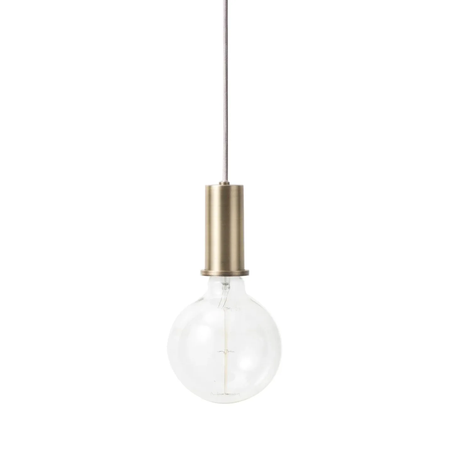 Ferm Living Collect taklampa liten mässing, silverfärgad sladd