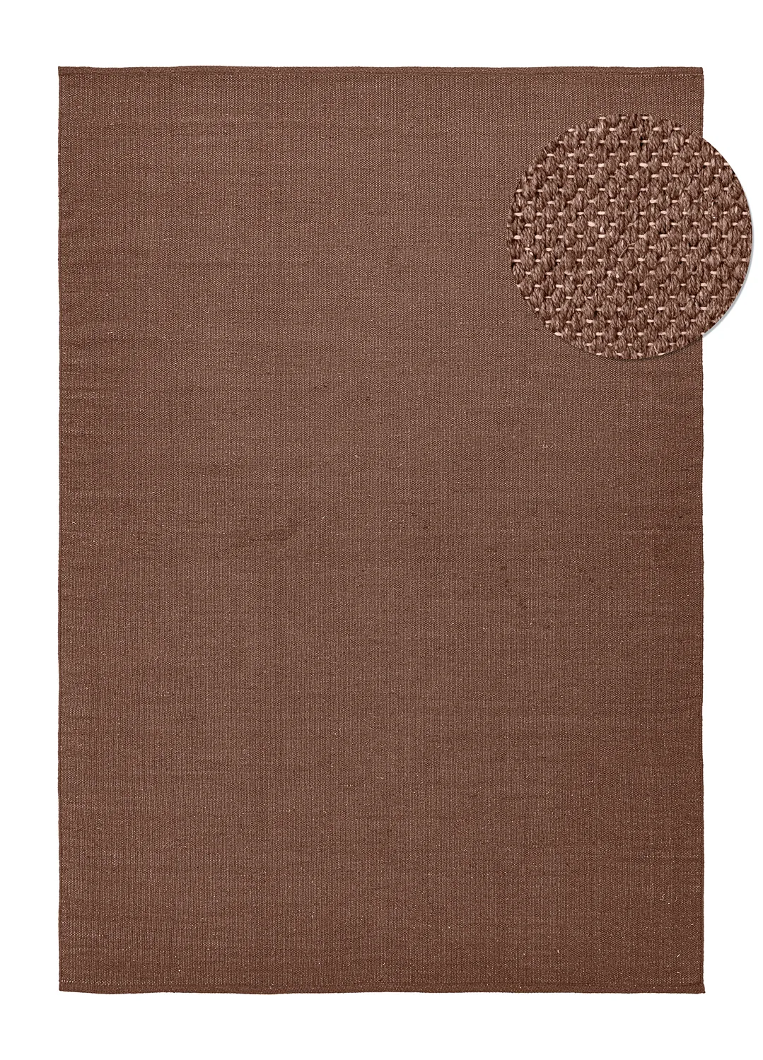 Bomullsteppe - Rigolet (brun) (Størrelse: 140 x 200 cm)