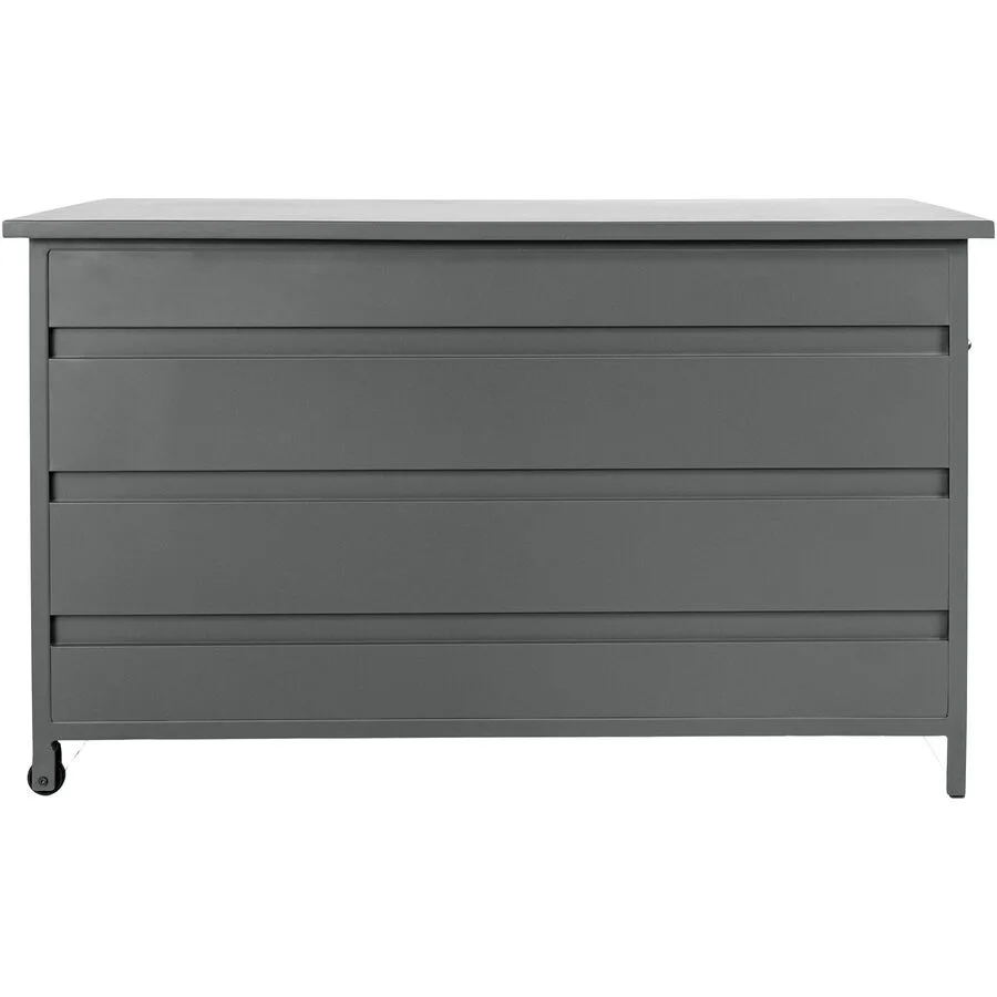 Aufbewahrungsbox Yaluna Aluminium 130 cm 60 cm 75 cm - Farbe: Grau
