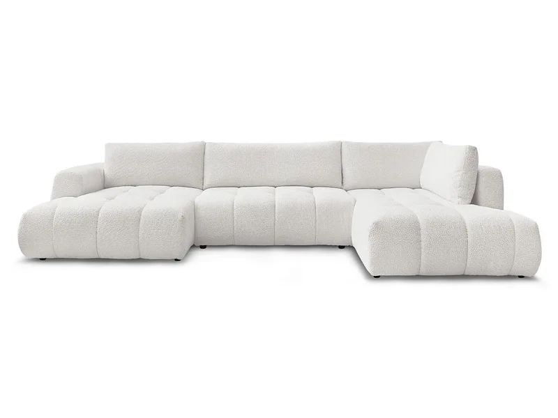 Wohnlandschaft BOBOCHIC FUJI Boucle-Stoff weiss