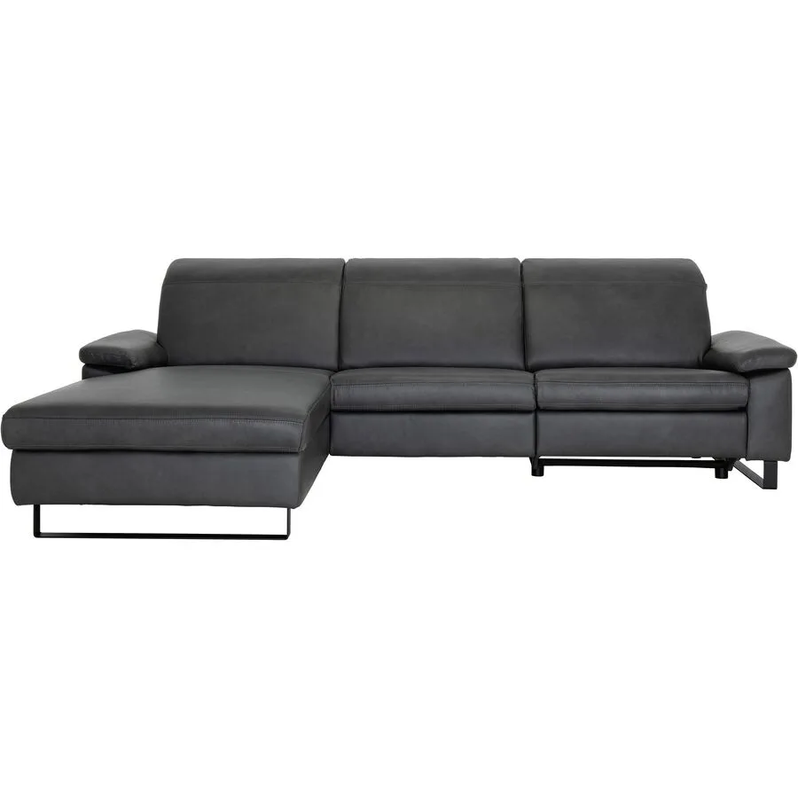 Relaxsofa Move Grau Leder 274 cm 185 cm - Möbel Konfigurator: Traummöbel individuell zusammenstellen
