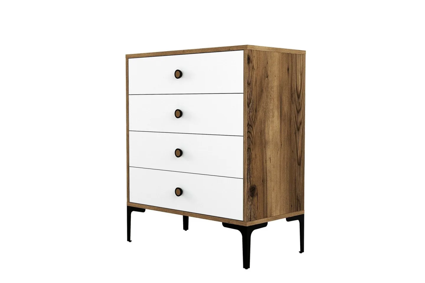 Ameias Byrå 76x90,7 cm Brun/Vit - Hanah Home