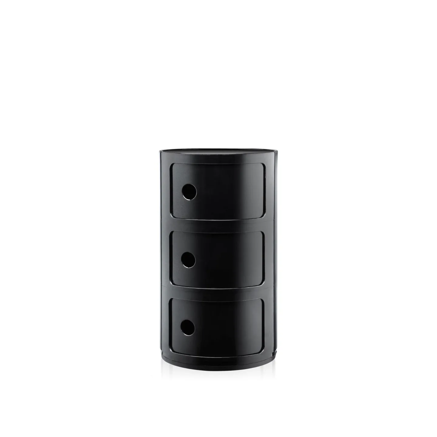 Kartell - Componibili 4967, Black, 3 Compartments - Hurtsar - Anna Castelli Ferrieri - Svart - Plast