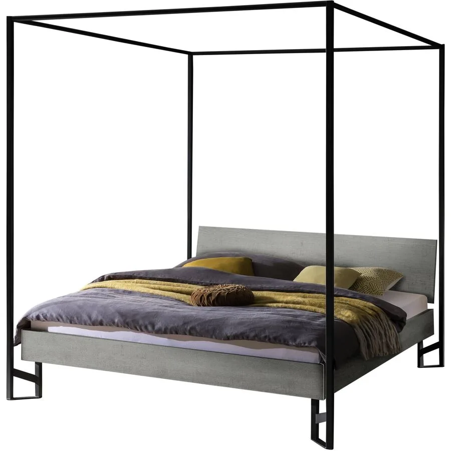 Hasena Himmelbett Frank Betongrau MDF 180 x 200 cm