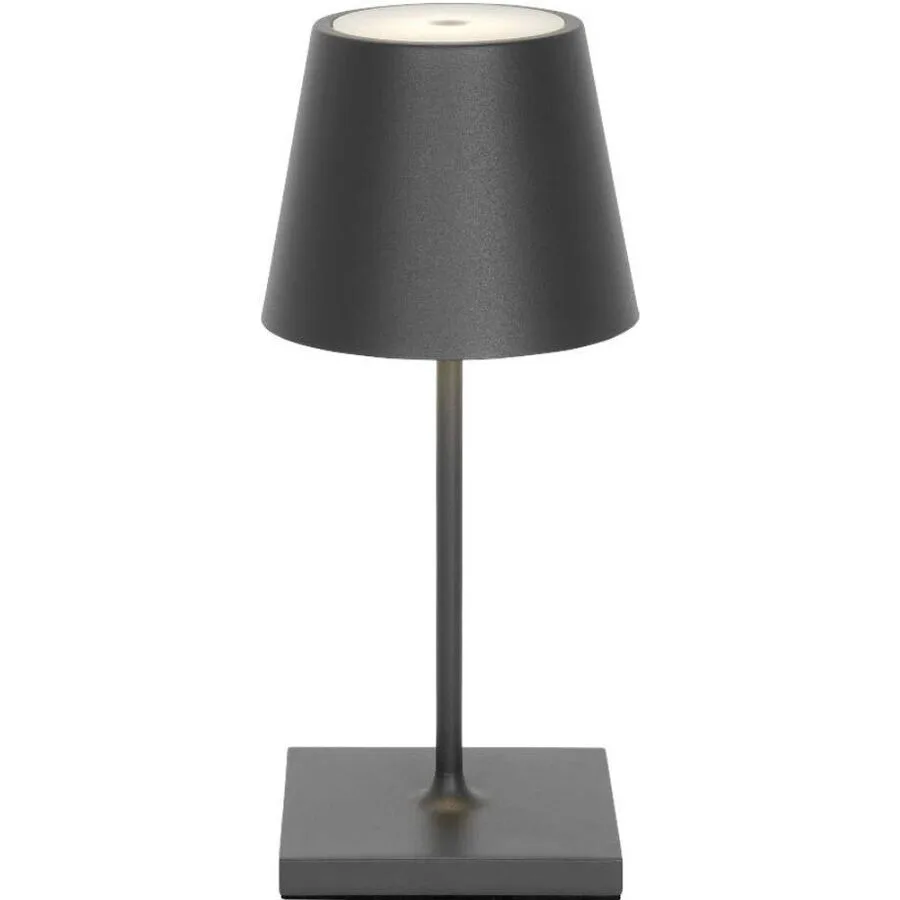 Tischlampe Aline Grau Aluminium/Kunststoff 11 cm 25 cm - Farbe: anthrazit - LED - Lichtfarbe: Extra warmweiss - Material: Aluminium, Kunststoff -