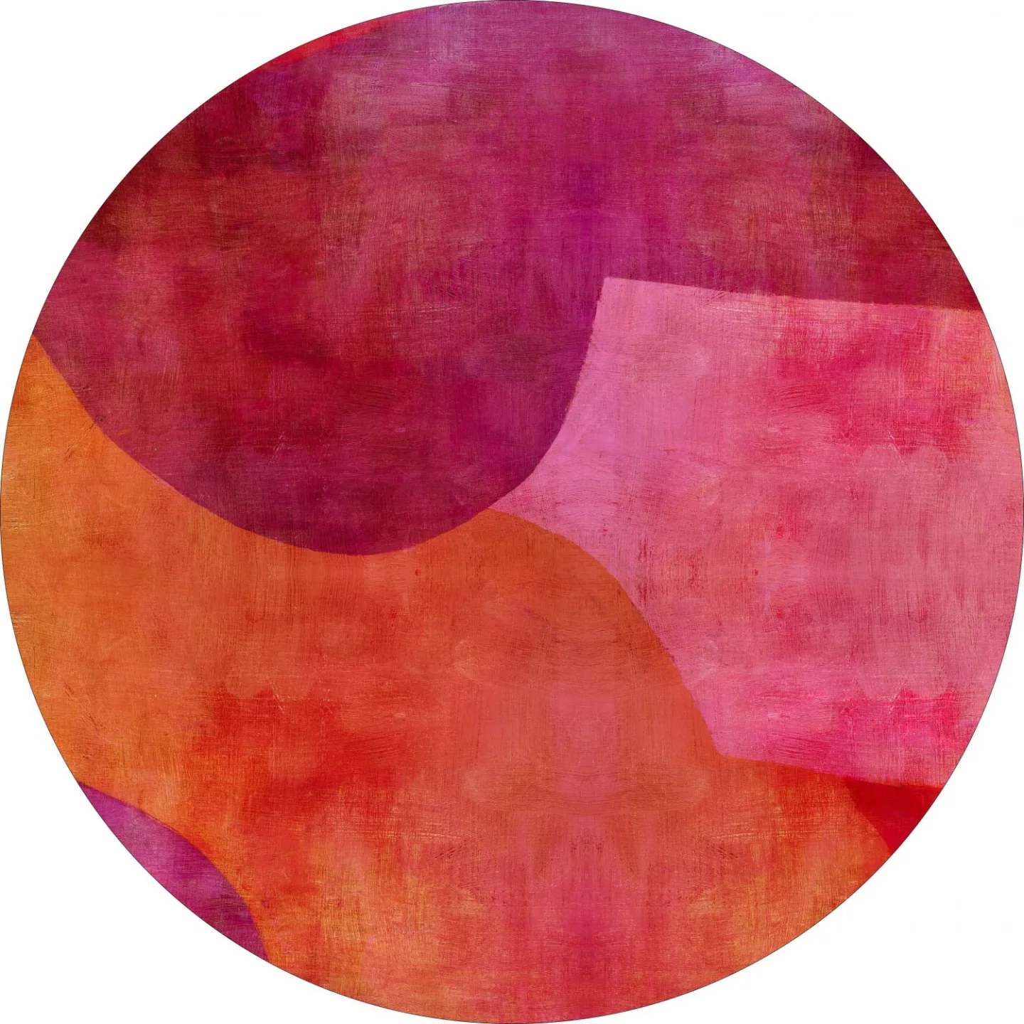 Runde tepper - Lazio (rosa) (Størrelse: Ø 200 cm)
